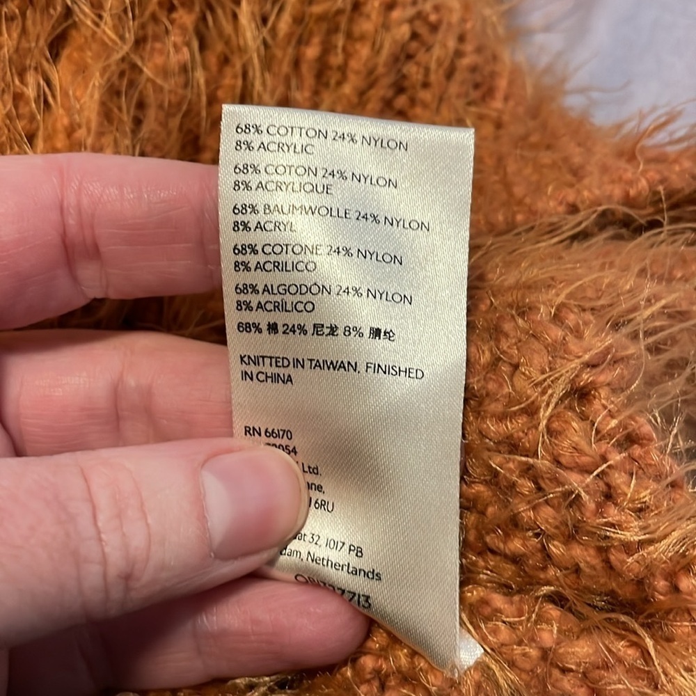 Free People Nevermind Cardigan Sweater Button Up Cider Burnt Orange Size XS - Picture 14 of 17